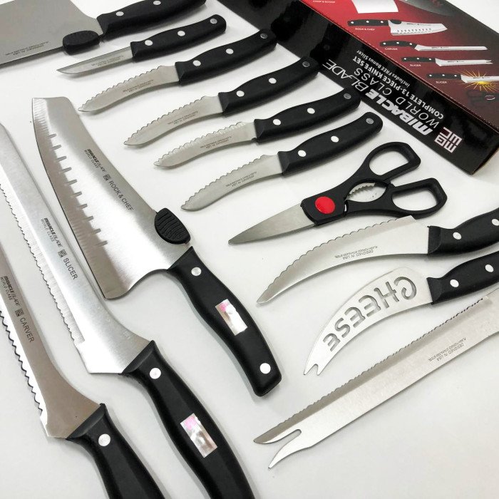 Набір кухонних ножів Contour Pro Knives 13 предметів, Набір кухонного приладдя набір ножів