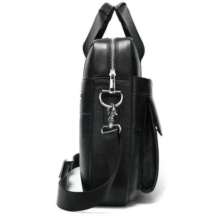 Чоловіча шкіряна сумка для ноутбука з італійської шкіри, формат А4, преміум клас