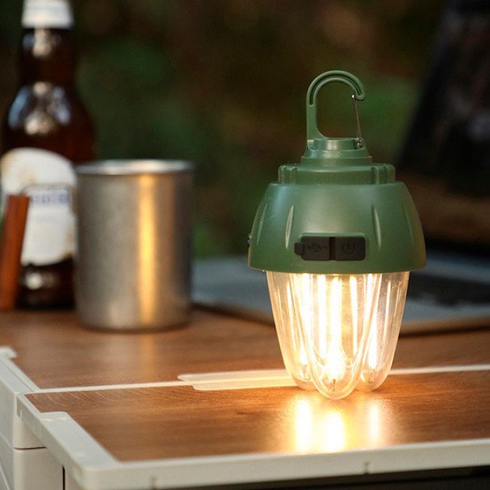 Ліхтар кемпінг вольфрамова лампа на сонячній батареї 899-SMD(RGB)+COB