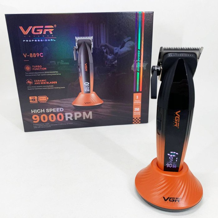 Машинка для стрижки волосся VGR V-889C керамічні леза 9000RPM