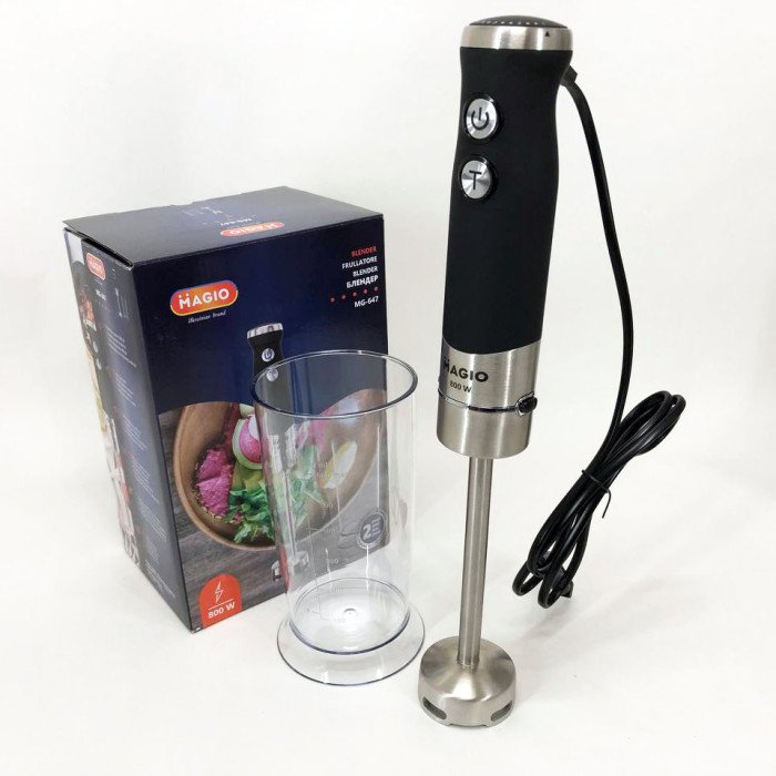 Блендер занурювальний MAGIO MG-647, потужний блендер, портативний блендер, блендер для дому, блендер для кухні