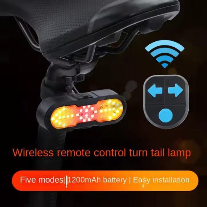 Велоліхтар CYGM-2229 STOP (red+yellow) із сигналом