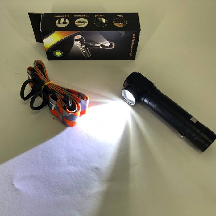 Ліхтар налобний акумуляторний Police W01-T6 USB з магнітом, портативний світлодіодний налобний ліхтар