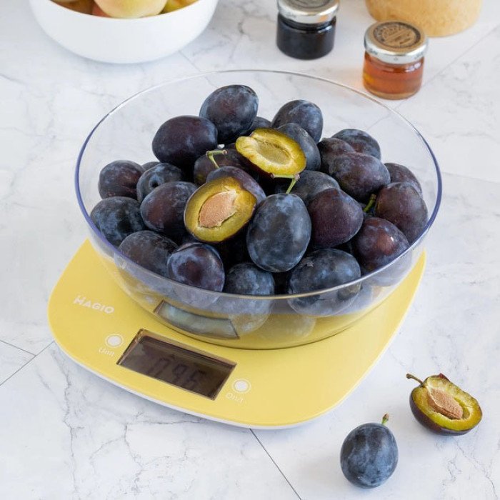 Ваги кухонні MAGIO MG-290, кухонні ваги зі знімною чашею, електронні ваги для продуктів. Колір: жовтий