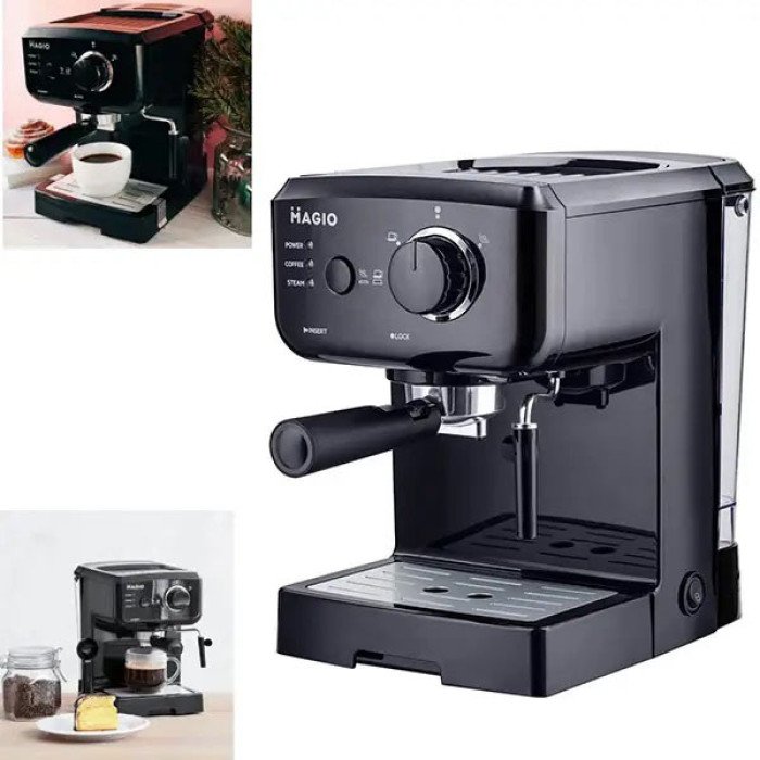 Кавоварка рожкова еспресо MAGIO MG-962 1140 Вт, латте кавоварка автоматична