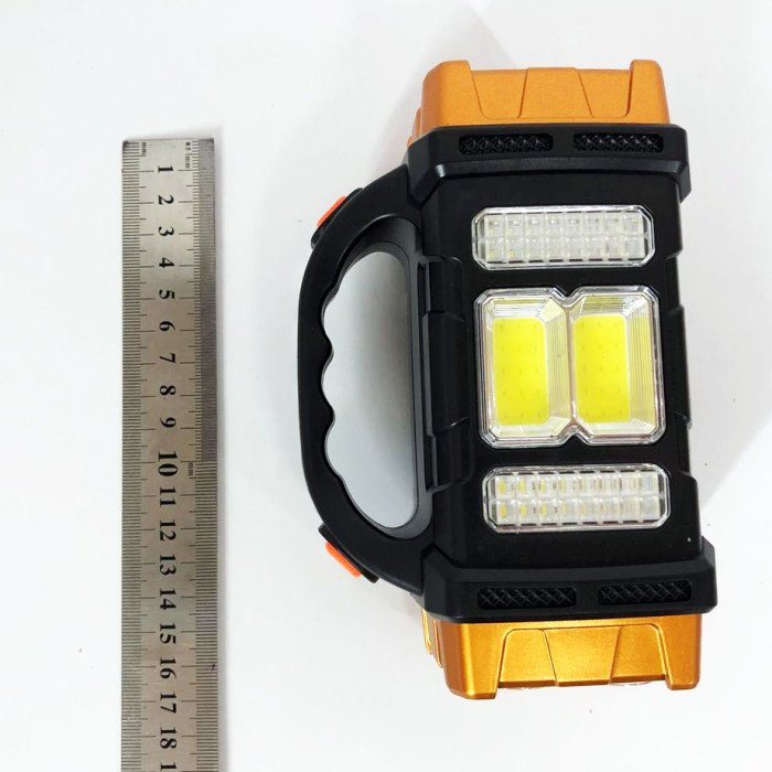 Переносний світлодіодний ліхтар-повербанк на сонячній батареї HB-2678 25W+2COB. Колір: помаранчевий