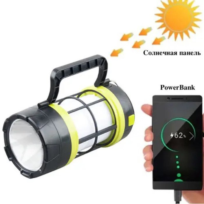 Мультифункціональний кемпінговий ліхтар із функцією Powerbank 910-LED+COB, кемпінговий світильник