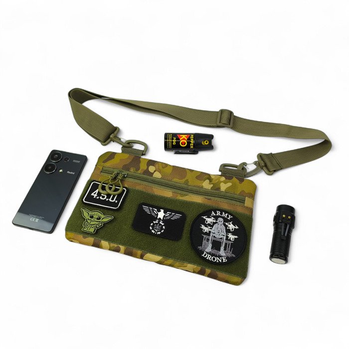 Молодіжна тактична сумка для патчів на плече з 4 кишенями multicam