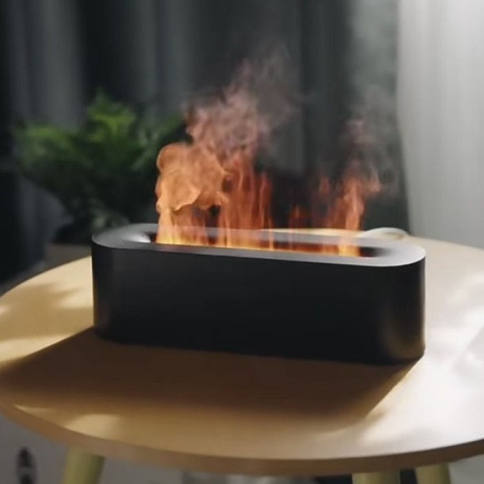 Зволожувач повітря - арома дифузор Diffuser А3 c пультом, ультразвуковий зволожувач з ефектом полум'я