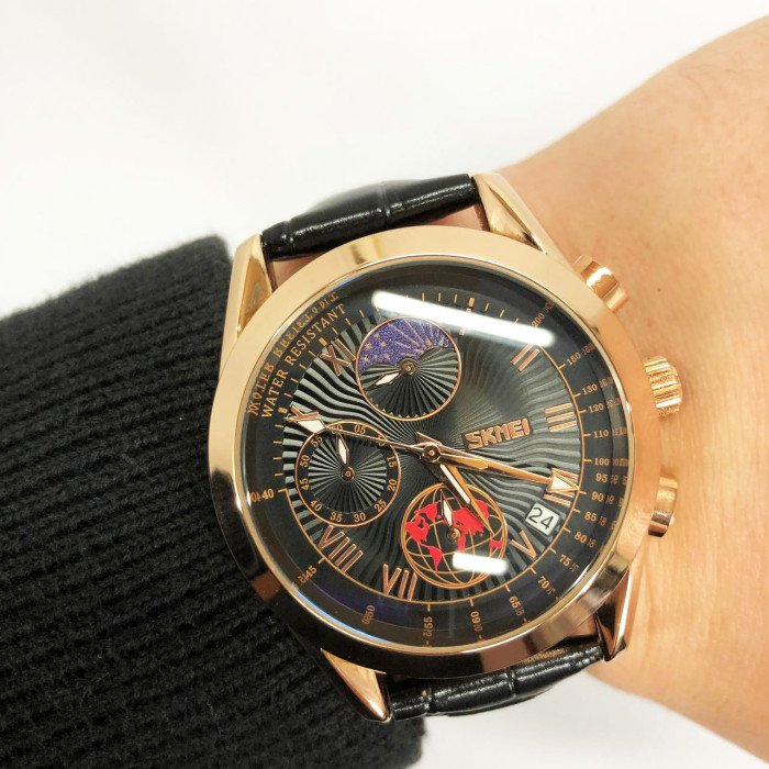 Годинник наручний чоловічий SKMEI 9236RGBK, оригінальний чоловічий годинник, модний чоловічий годинник круглий