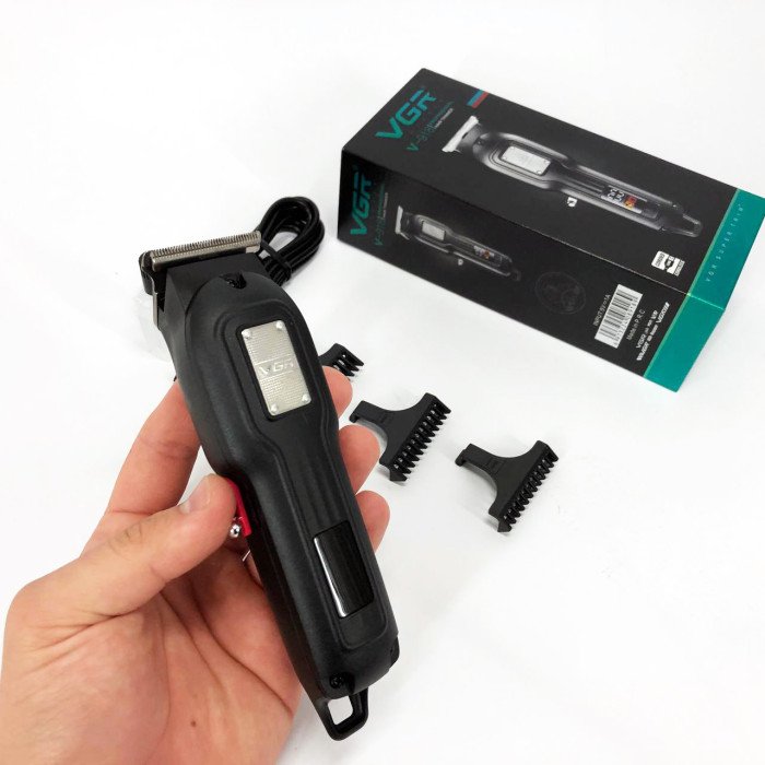 Професійна машинка для стрижки волосся триммер VGR V-901 з насадками, професійна електробритва