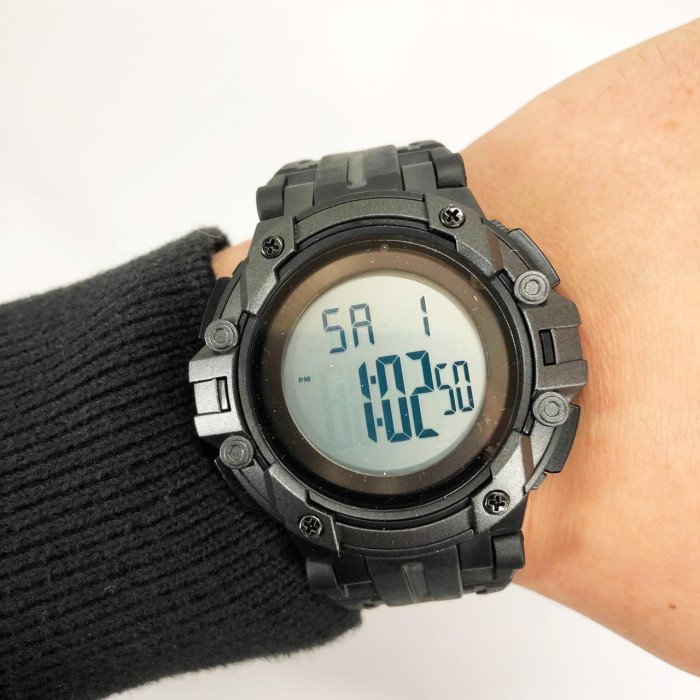 Годинник наручний чоловічий SKMEI 1545BKWT BLACK-WHITE, водонепроникний чоловічий годинник. Колір: чорний