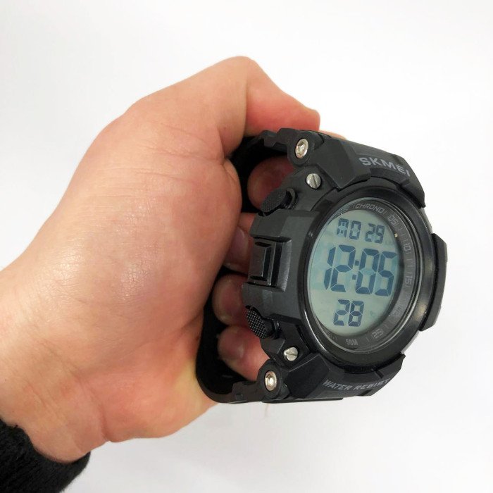 Годинник наручний чоловічий SKMEI 1886BKWT, годинник для чоловіка. Колір: чорний з білим циферблатом