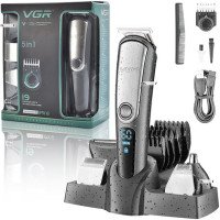 Професійний акумуляторний бездротовий триммер-стилізатор VGR V-105 для волосся та бороди 5 в 1