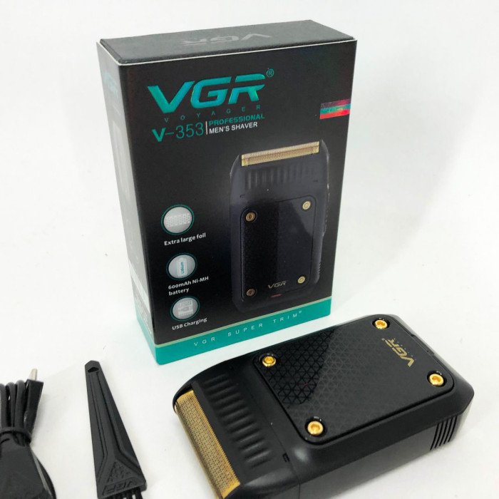 Електробритва чоловіча VGR V-353 професійна бритва шейвер для сухого гоління тример. Колір: чорний