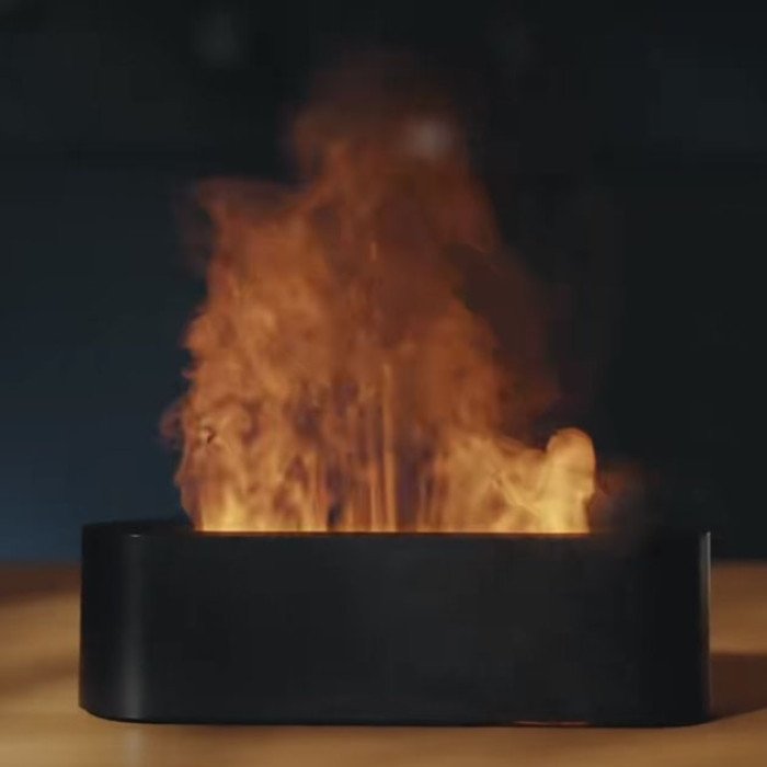 Зволожувач повітря - арома дифузор Diffuser А3 c пультом, ультразвуковий зволожувач з ефектом полум'я