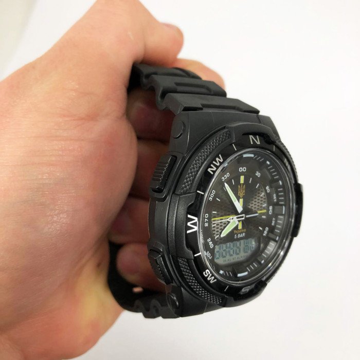 Військовий тактичний годинник SKMEI 4541/1454BKBK | Військовий чоловічий наручний годинник | Годинник чоловічий спортивний