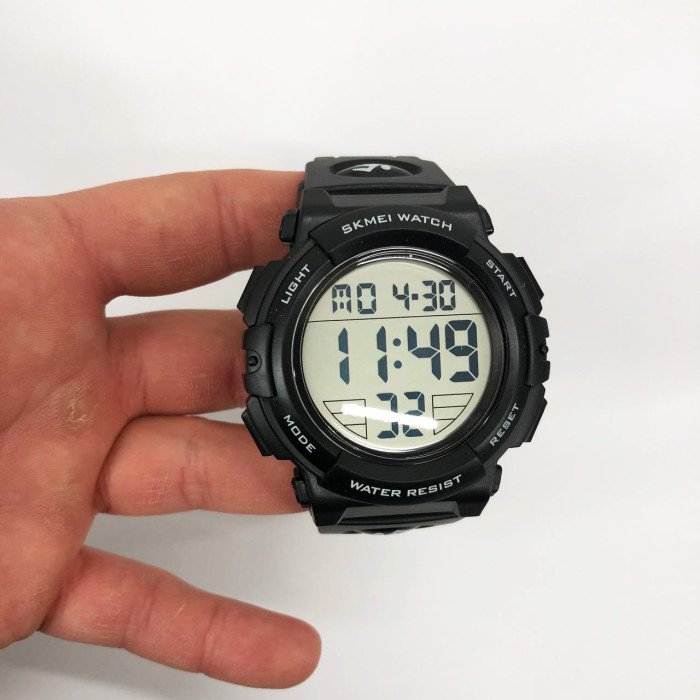 Годинник наручний чоловічий SKMEI 1258BK, брендовий чоловічий годинник, водостійкий тактичний годинник. Колір: чорний