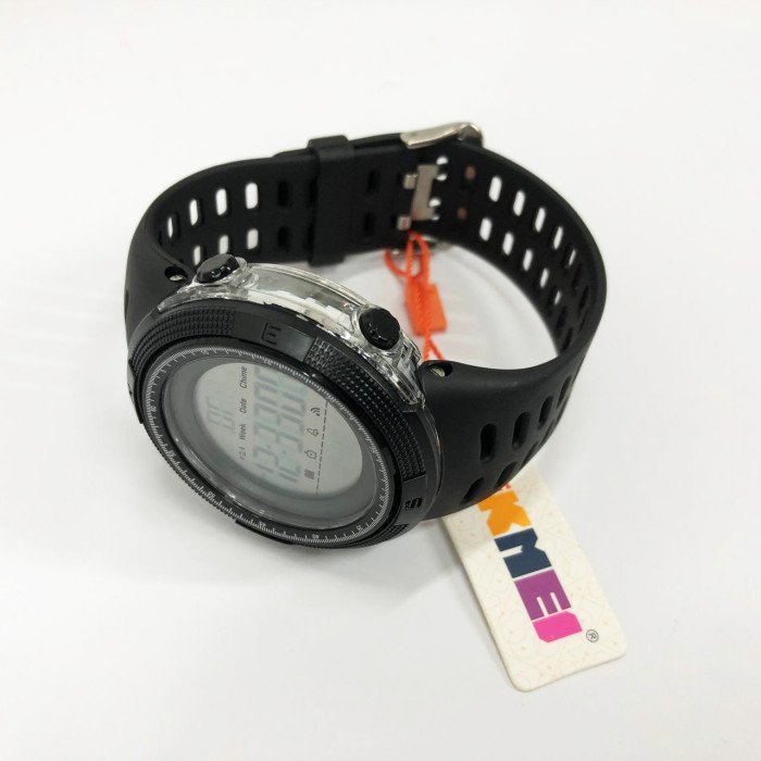 Годинник наручний чоловічий SKMEI 2070BKWT BLACK-WHITE, водостійкий тактичний годинник. Колір: чорний