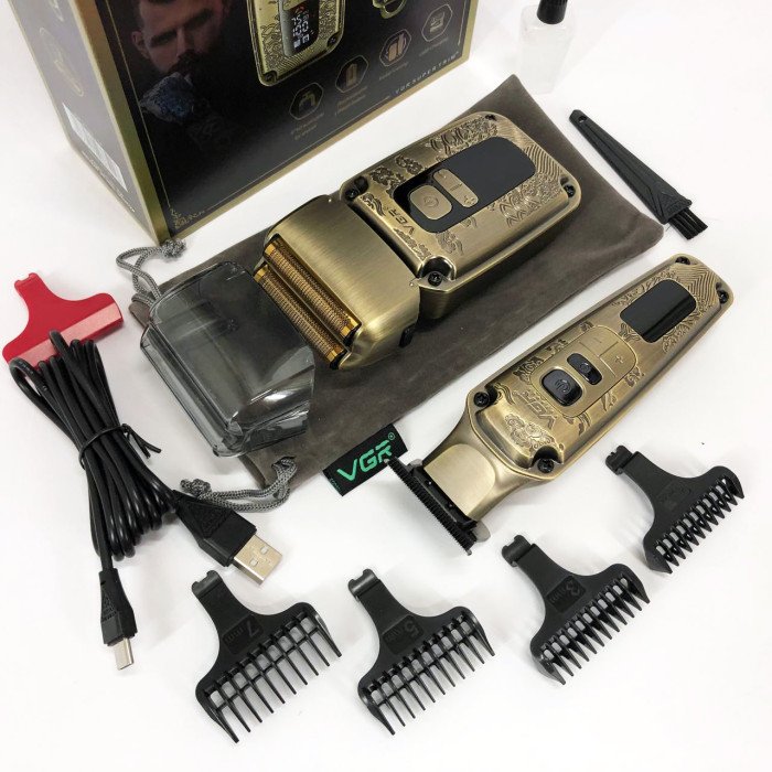 Машинка для стрижки та гоління VGR V-641, Бездротова електробритва, Машинка для стрижки голови