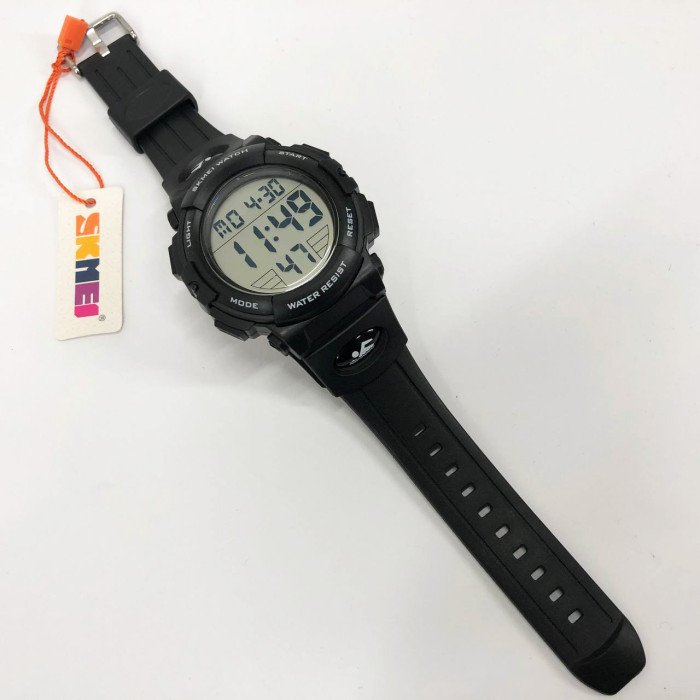 Годинник наручний чоловічий SKMEI 1258BK, брендовий чоловічий годинник, водостійкий тактичний годинник. Колір: чорний