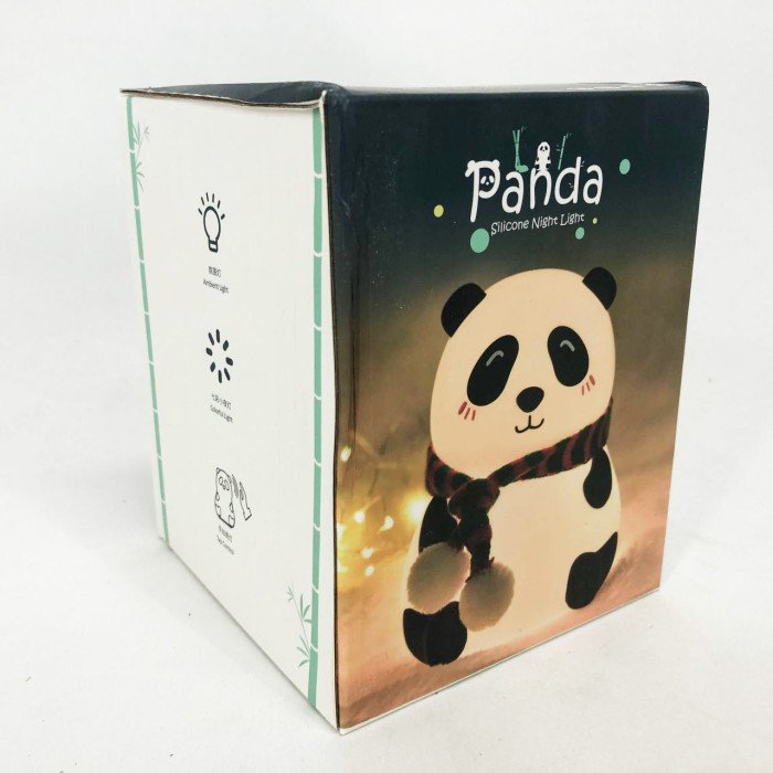 Дитячий силіконовий нічник світильник Панда 7 кольорів, Силіконовий нічник іграшка для дітей
