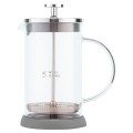 Френч-прес Well Done WD-8036B із термостійкого скла 600 мл, Чайник для заварювання трав прозорий