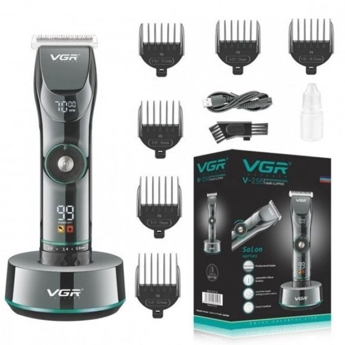 Професійна бездротова машинка для стрижки волосся та бороди VGR V-256, бездротова електробритва