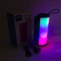 Портативна Bluetooth колонка TG169 з різнокольоровим підсвічуванням FM-радіо 5Wx2. Колір: синій