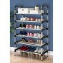 Полиця для взуття Shoe Rack 6 полиць Органайзер стійка 6 секцій 56х28х113см. Колір: чорний