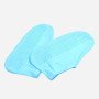 Багаторазові бахіли-чохли L (41-45 розмір) для взуття силіконові від води та бруду. Колір: блакитний