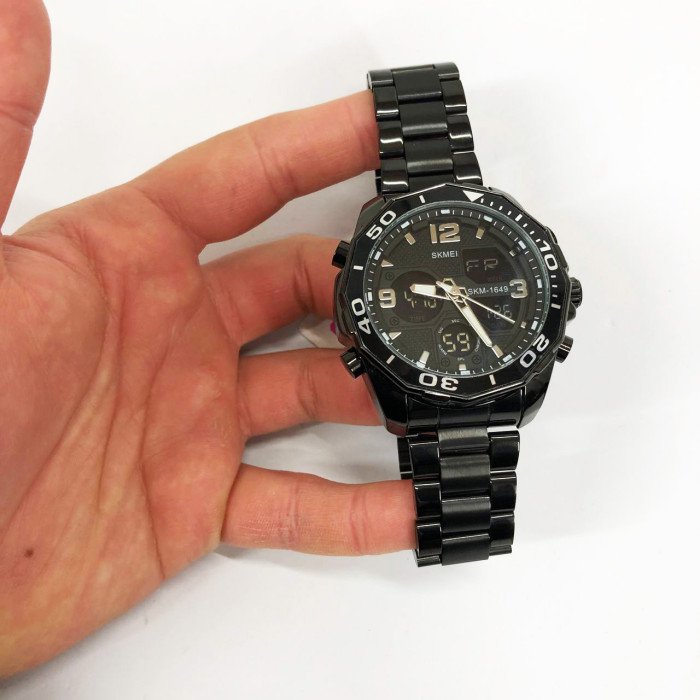 Годинник наручний чоловічий SKMEI 1649BK, оригінальний чоловічий годинник, брендовий чоловічий годинник