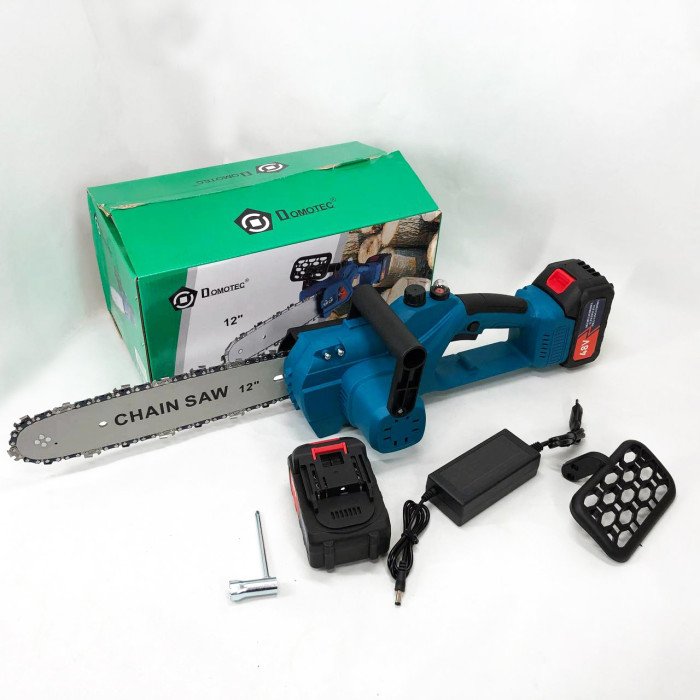 Акумуляторні ланцюгові пилки DOMOTEC Chain Saw 12'' (30см), Хороша акумуляторна пилка, Ручна садова