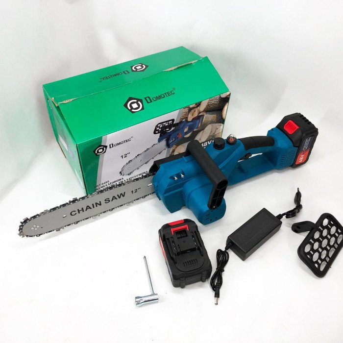 Акумуляторні ланцюгові пилки DOMOTEC Chain Saw 12'' (30см), Хороша акумуляторна пилка, Ручна садова