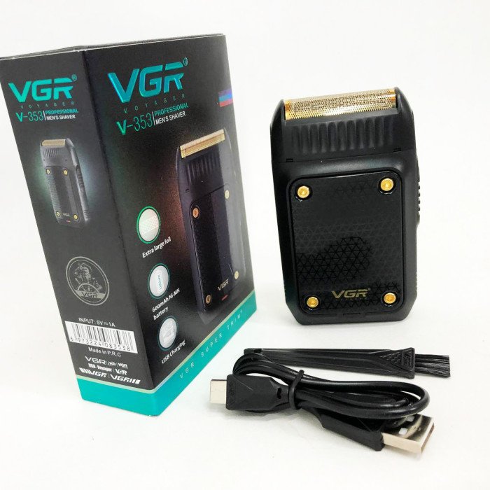 Електробритва чоловіча VGR V-353 професійна бритва шейвер для сухого гоління тример. Колір: чорний