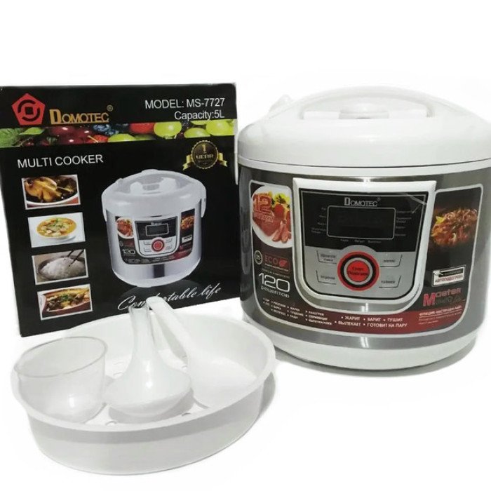 Мультиварка Domotec MS-7727 5 л, 12 режимів приготування, Мультиварка електрична кухонна з чашею