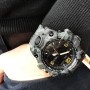 Годинник наручний чоловічий SKMEI 1155BCMGY, армійський годинник протиударний. Колір: сірий камуфляж
