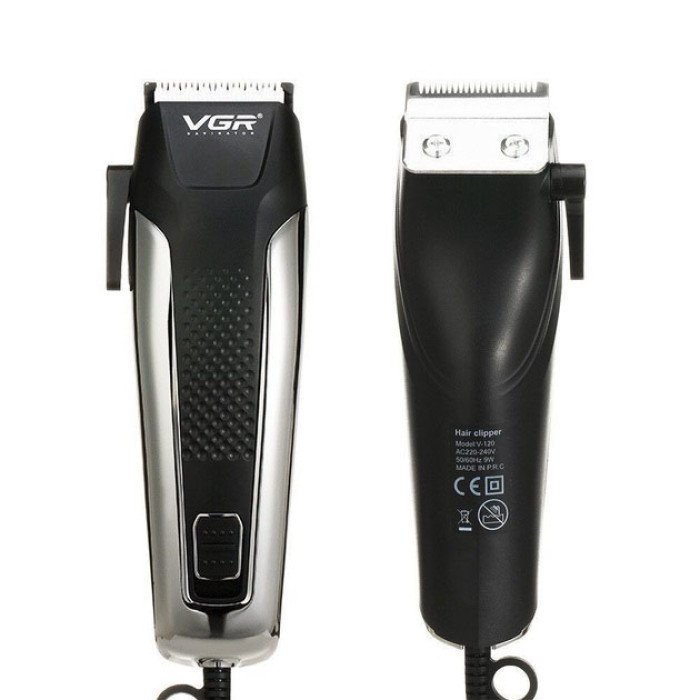 Машинка для стрижки волосся VGR V-120 тример електробритва для бороди з великими насадками від мережі