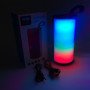 Портативна Bluetooth колонка TG169 з різнокольоровим підсвічуванням FM-радіо 5Wx2. Колір: синій
