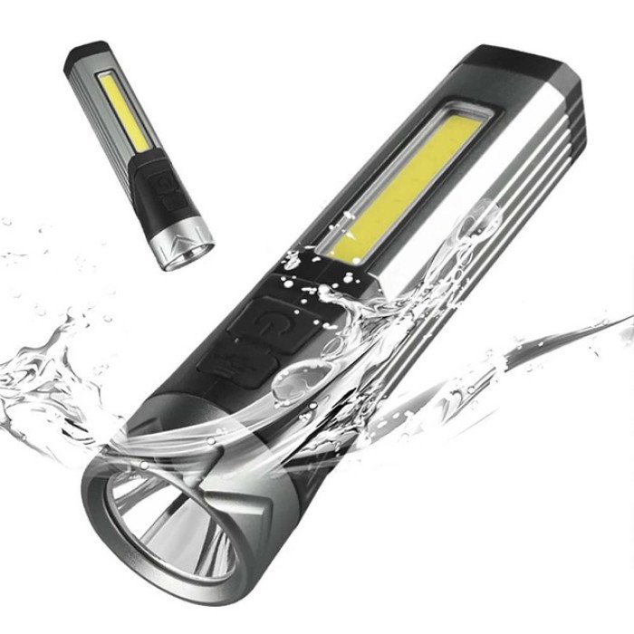 Ліхтар кишеньковий поворотний Police 508-OSL+COB, вбудованим акумулятором, магнітом та 7 режимами