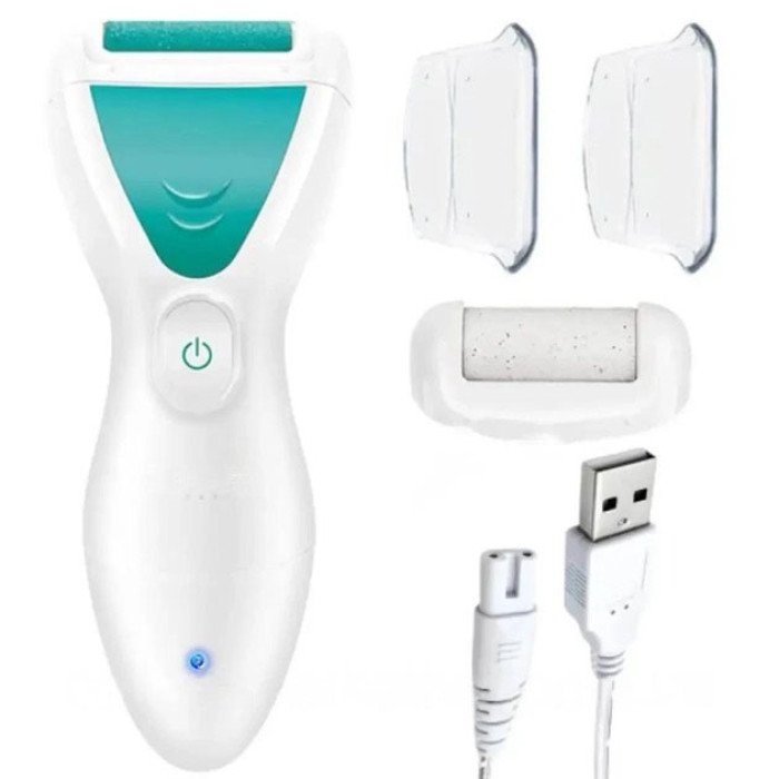 Електрична пемза для ніг з 2 насадками, від USB, VGR V-812 / Акумуляторна пемза для п'ят / Електропемза