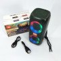 Портативна колонка TG333 2x5W з підсвічуванням RGB, акумуляторна колонка для музики. Колір: зелений