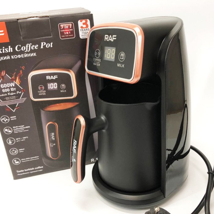 Кавоварка електрична RAF R.117, 300 мл, 600 Вт, чашка кавова з підігрівом, турка