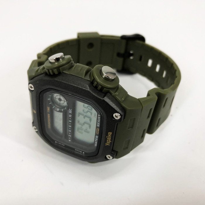 Годинник наручний чоловічий SKMEI 6212/2126AG, Годинник наручний електронний тактичний, Водостійкий годинник