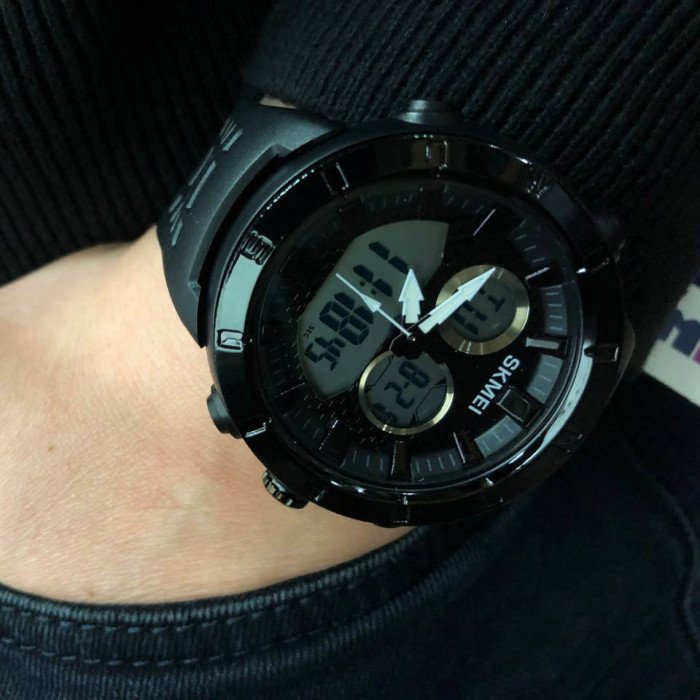 Годинник наручний чоловічий SKMEI 2014BKWT, годинник наручний електронний тактичний, годинник армійський оригінал
