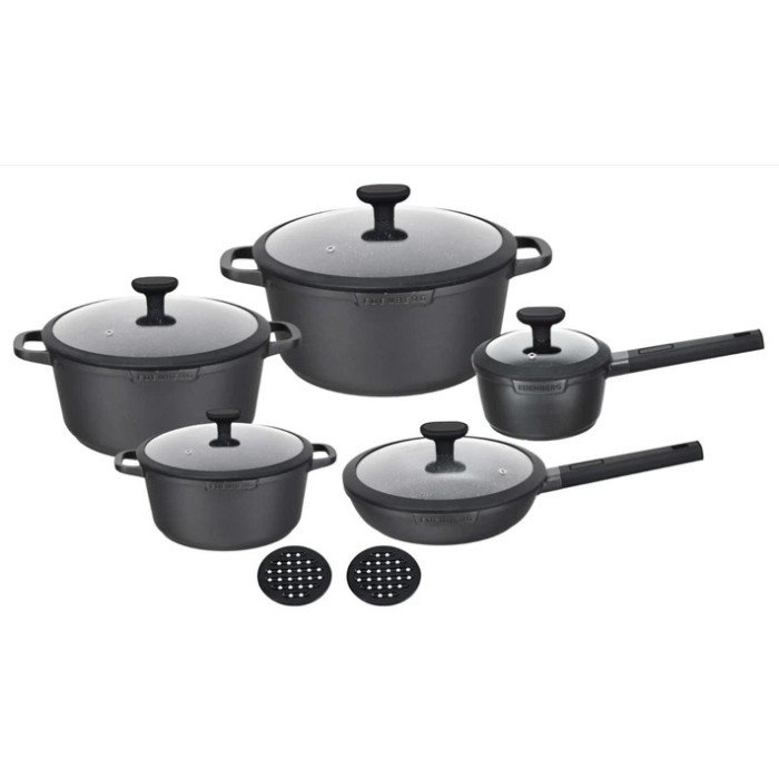 Набір посуду Edenberg EB-5652 12 предметів з мармуровим антипригарним покриттям