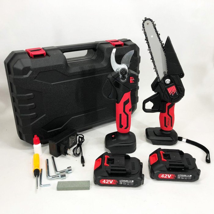 Міні-електропила з акумулятором 15 см, Акумуляторна міні пила, Ланцюгові електропили по дереву.