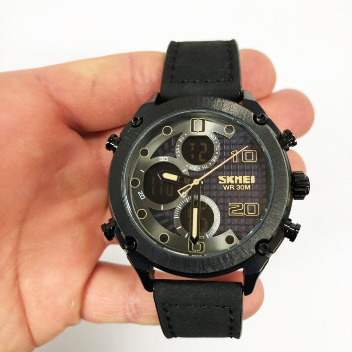 Годинник наручний чоловічий SKMEI 1975LBKBK, оригінальний чоловічий годинник, годинник кварцовий чоловічий