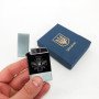 Запальничка газова Україна (Подарунка, турбо полум'я) HL-393-1. Колір: срібло