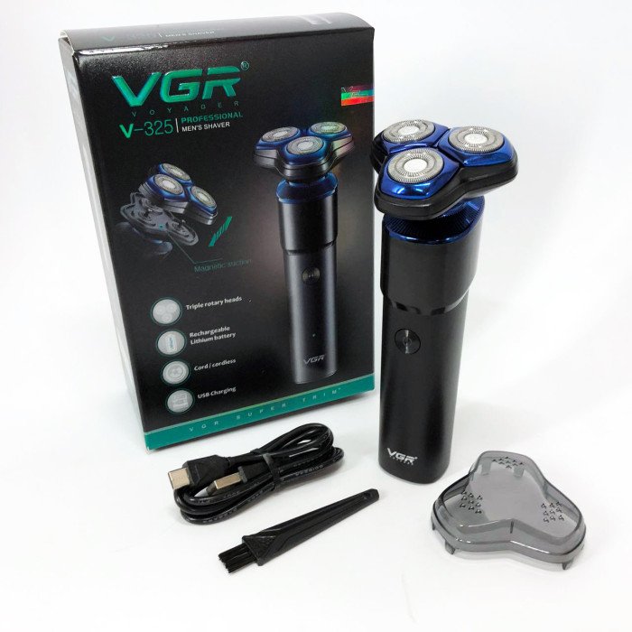 Електробритва VGR V-325, тример бездротовий, машинка чоловіча для гоління, тример для вусів